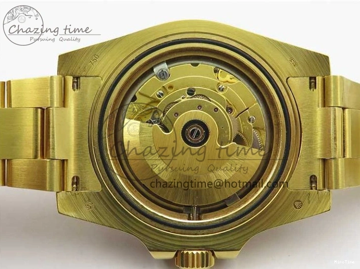 MiroTime 0111 WaterResistant Submariner 116618 LN D1F Best Edition YG Wrapped Black Dial on YG Wrapped Bracelet A 2588